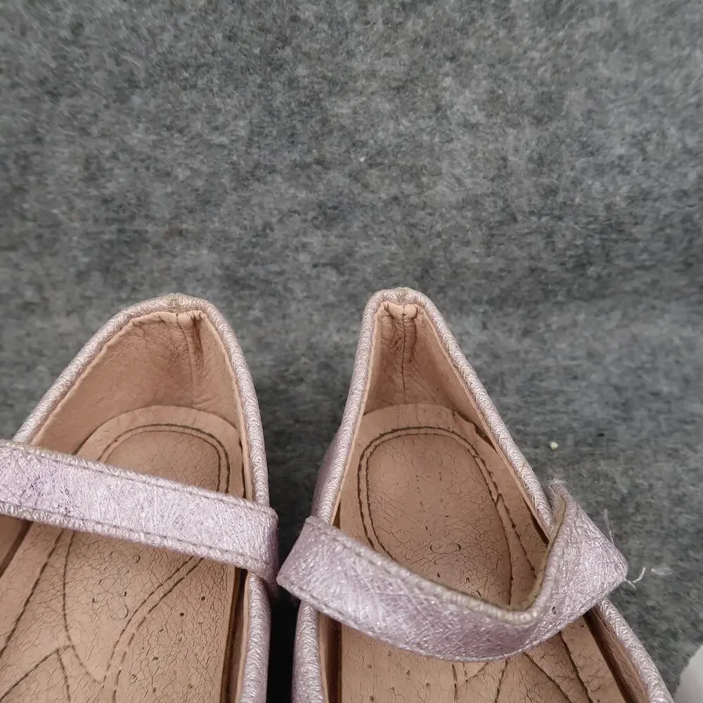 Girls Shoes Kids Toddler 8 Mary Jane Flats Pink Hook and Loop Pearl Rose Sparkle